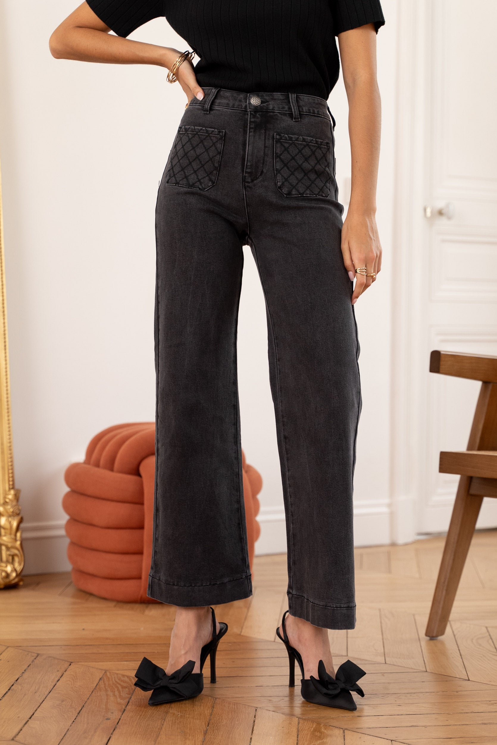 Louise jeans - Dark Grey