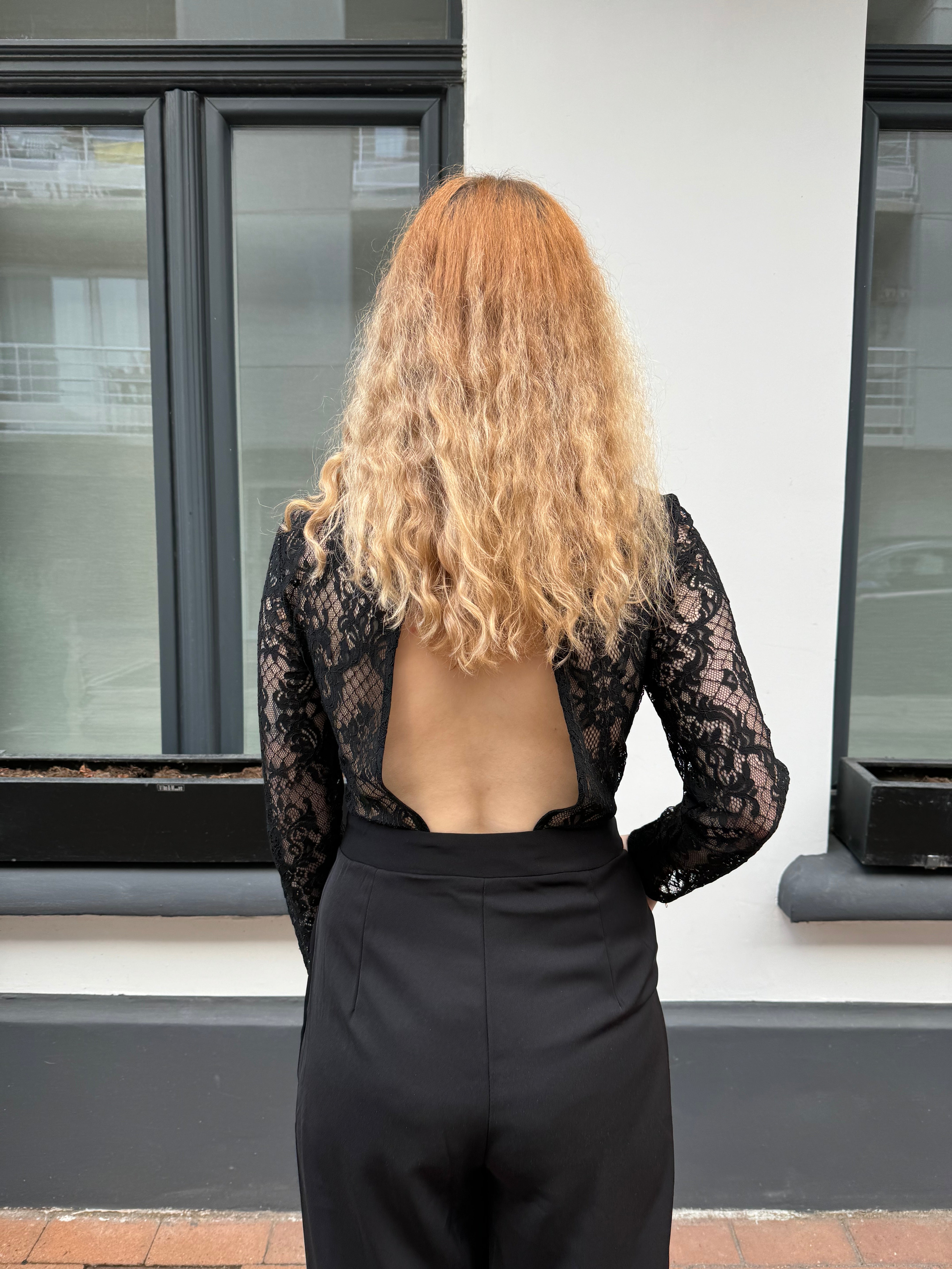 Black lace jumpsuit