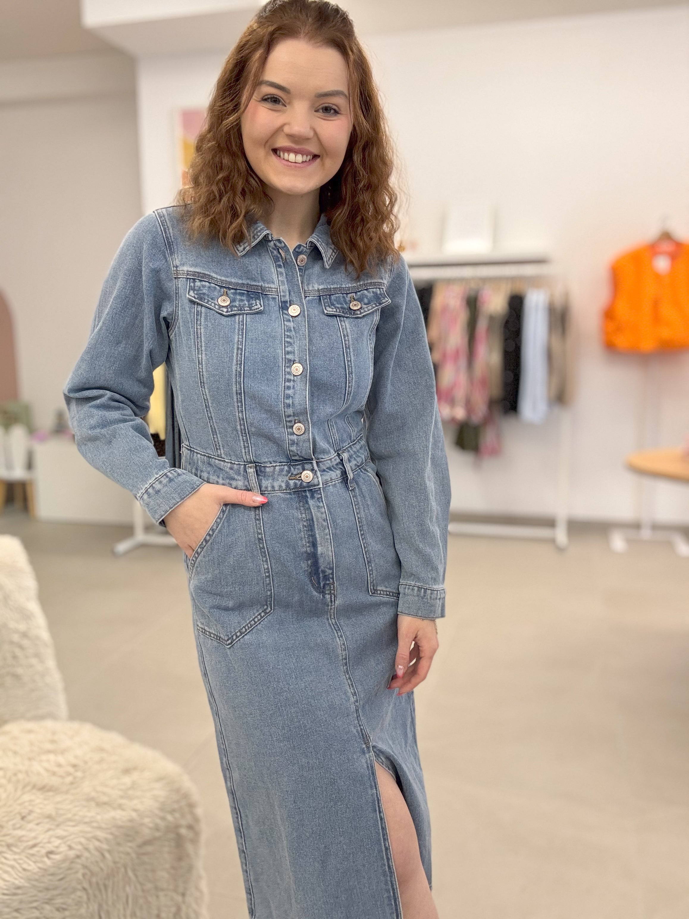 Maxi denim dress