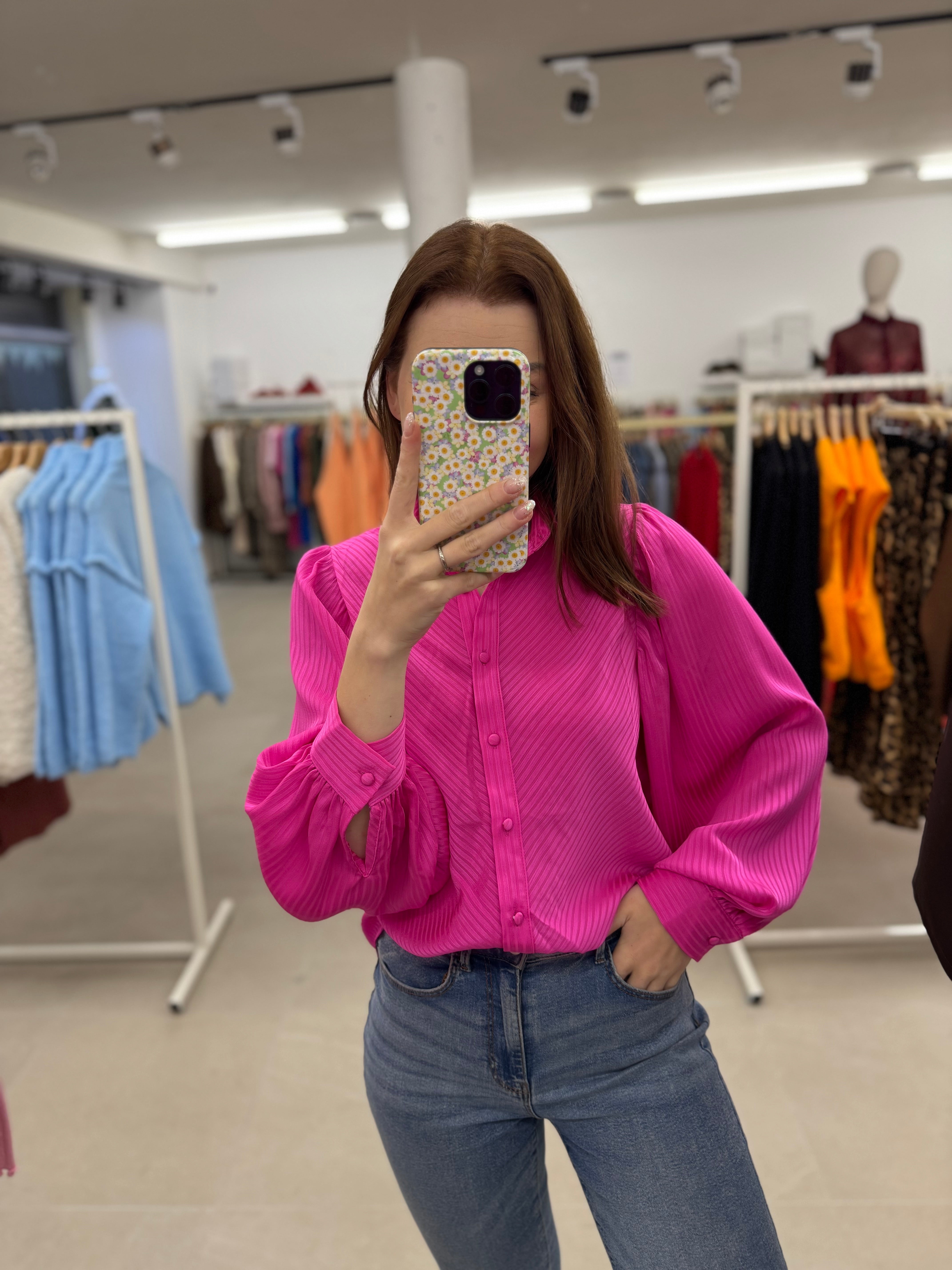 Silk blouse - Fuchsia