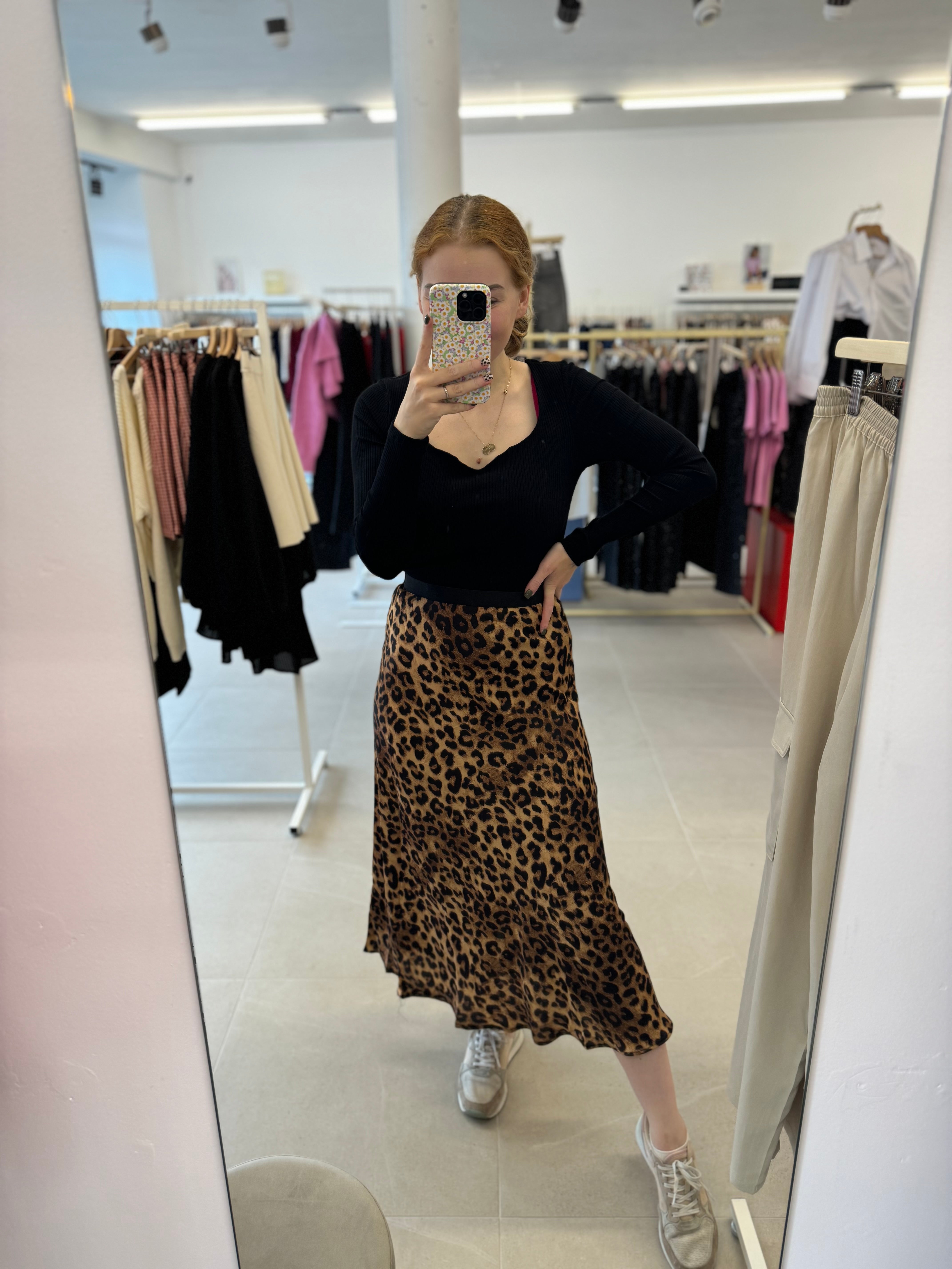 Silk Skirt - Leopard