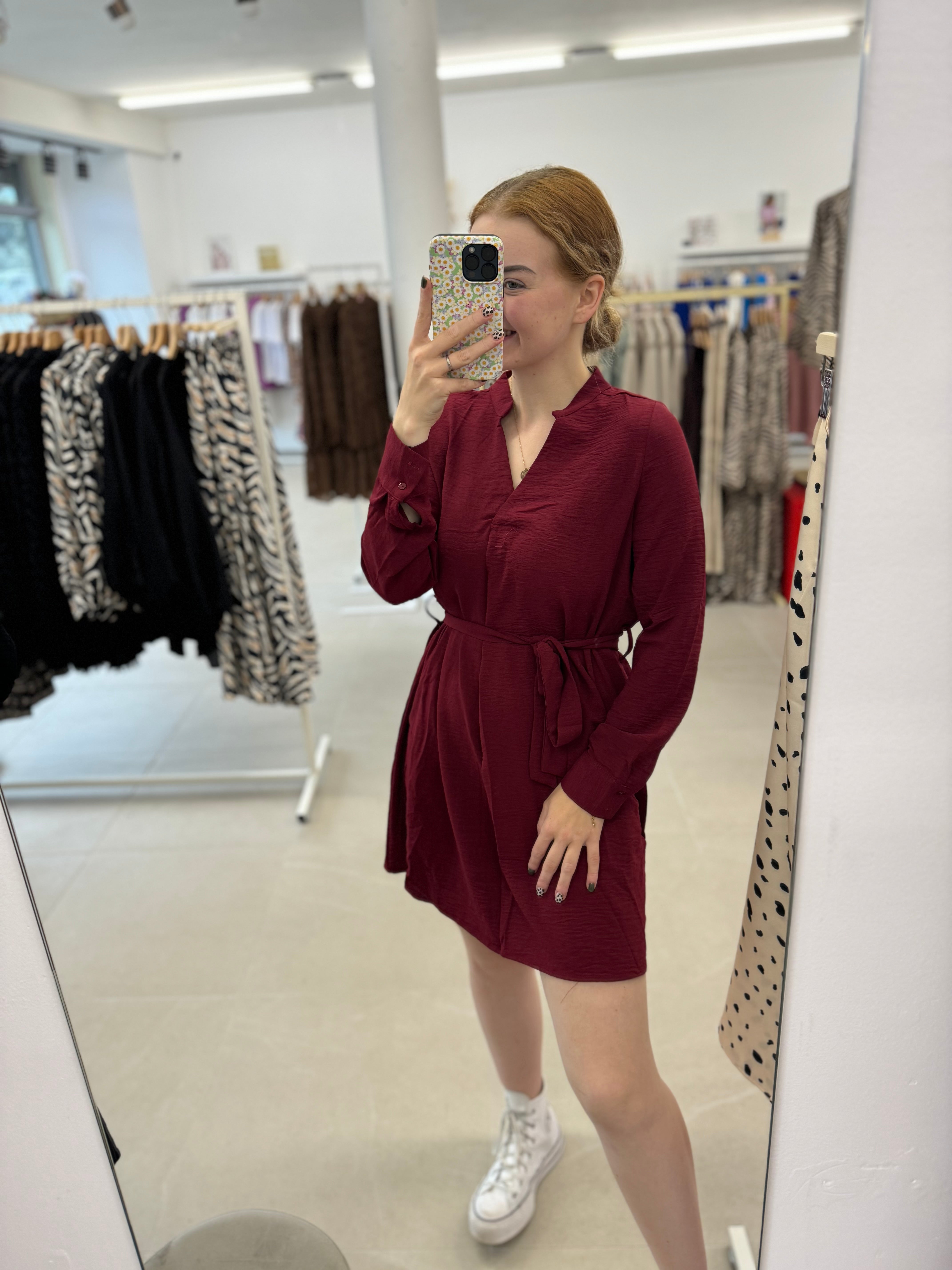 Fall shirtdress - Bordeaux