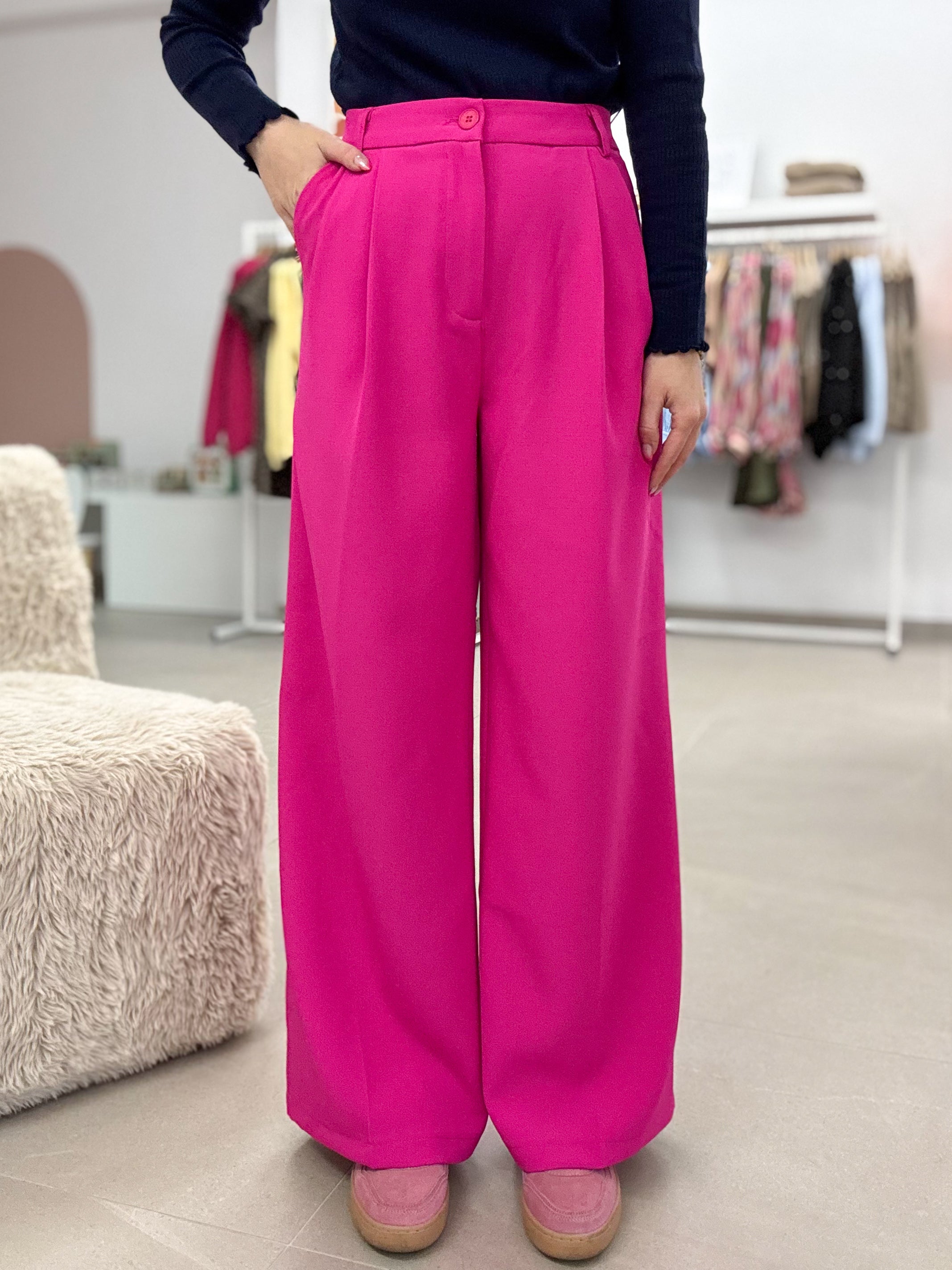 Bo wide trouser - Fuchsia