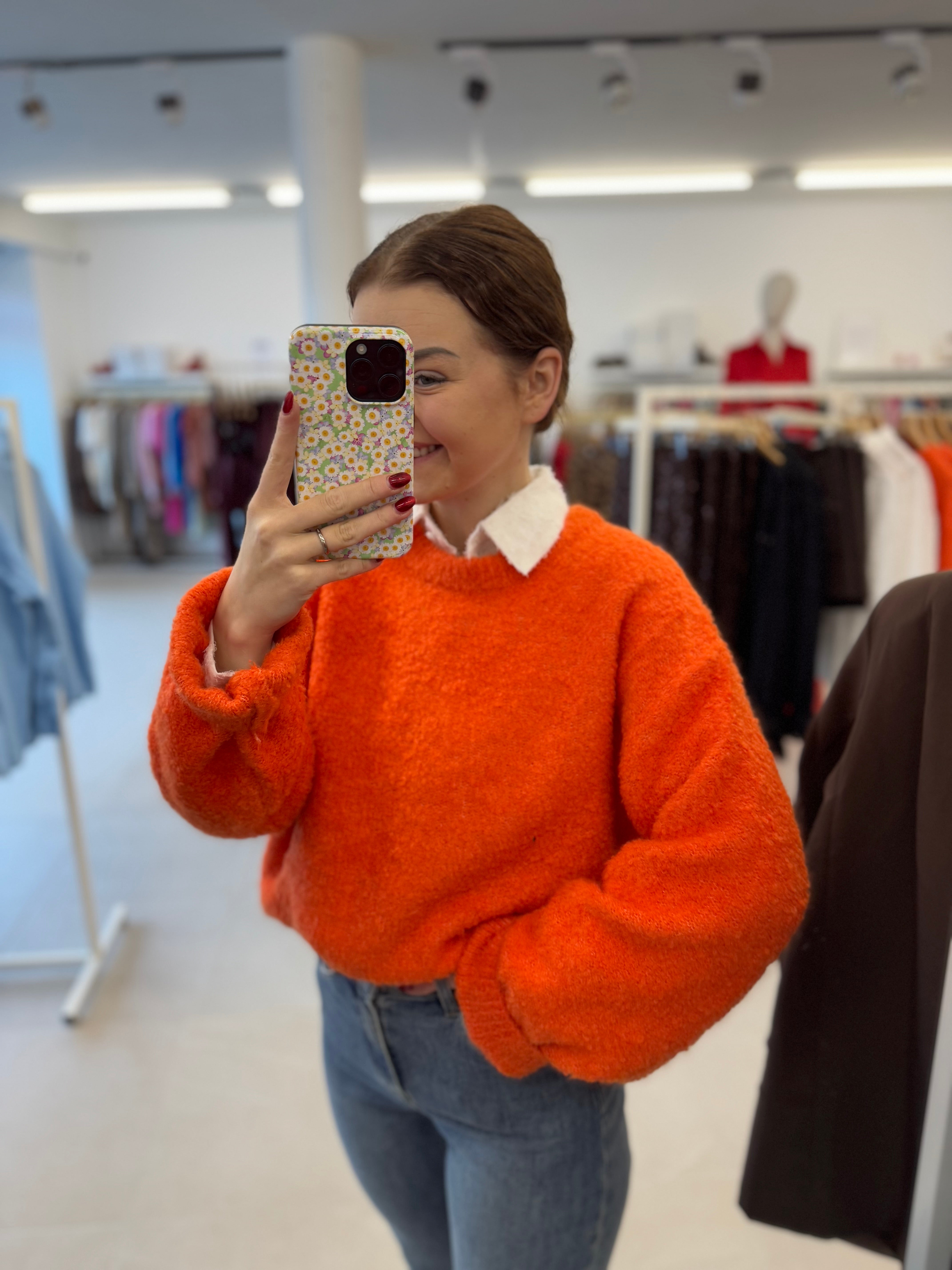 Orange soft knit