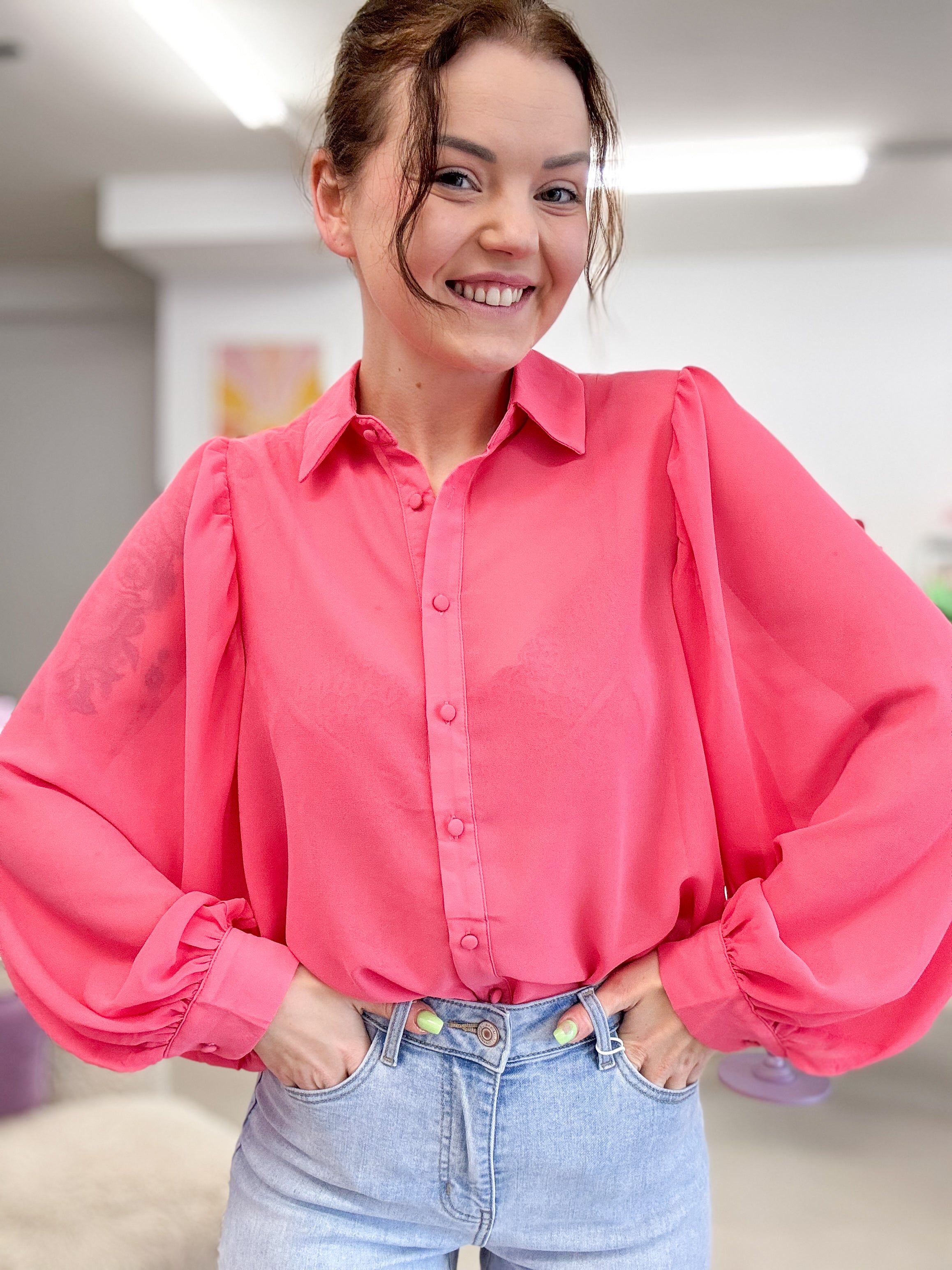 Ana blouse - Fuchsia