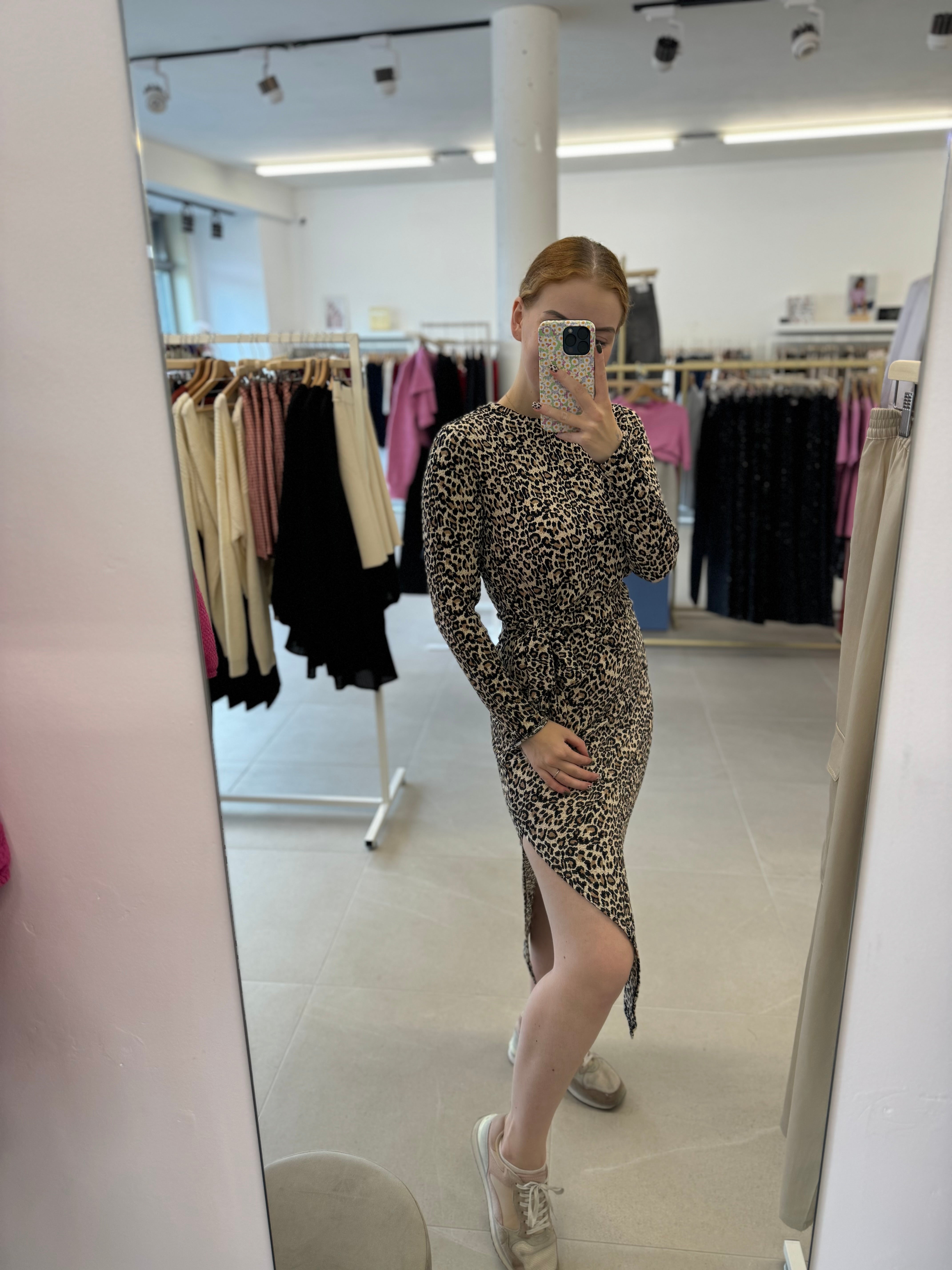 Leopard Dress - Café