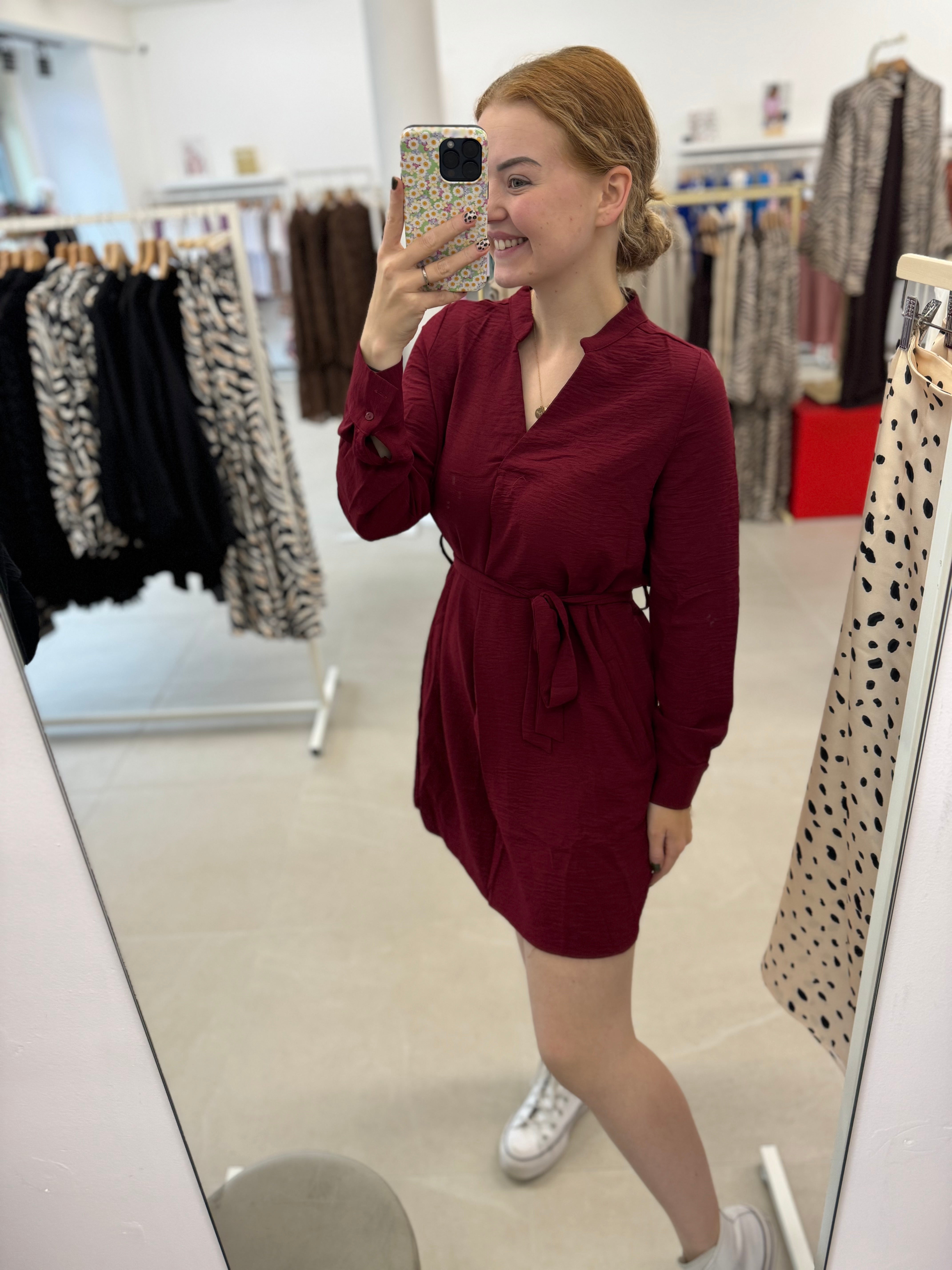 Fall shirtdress - Bordeaux