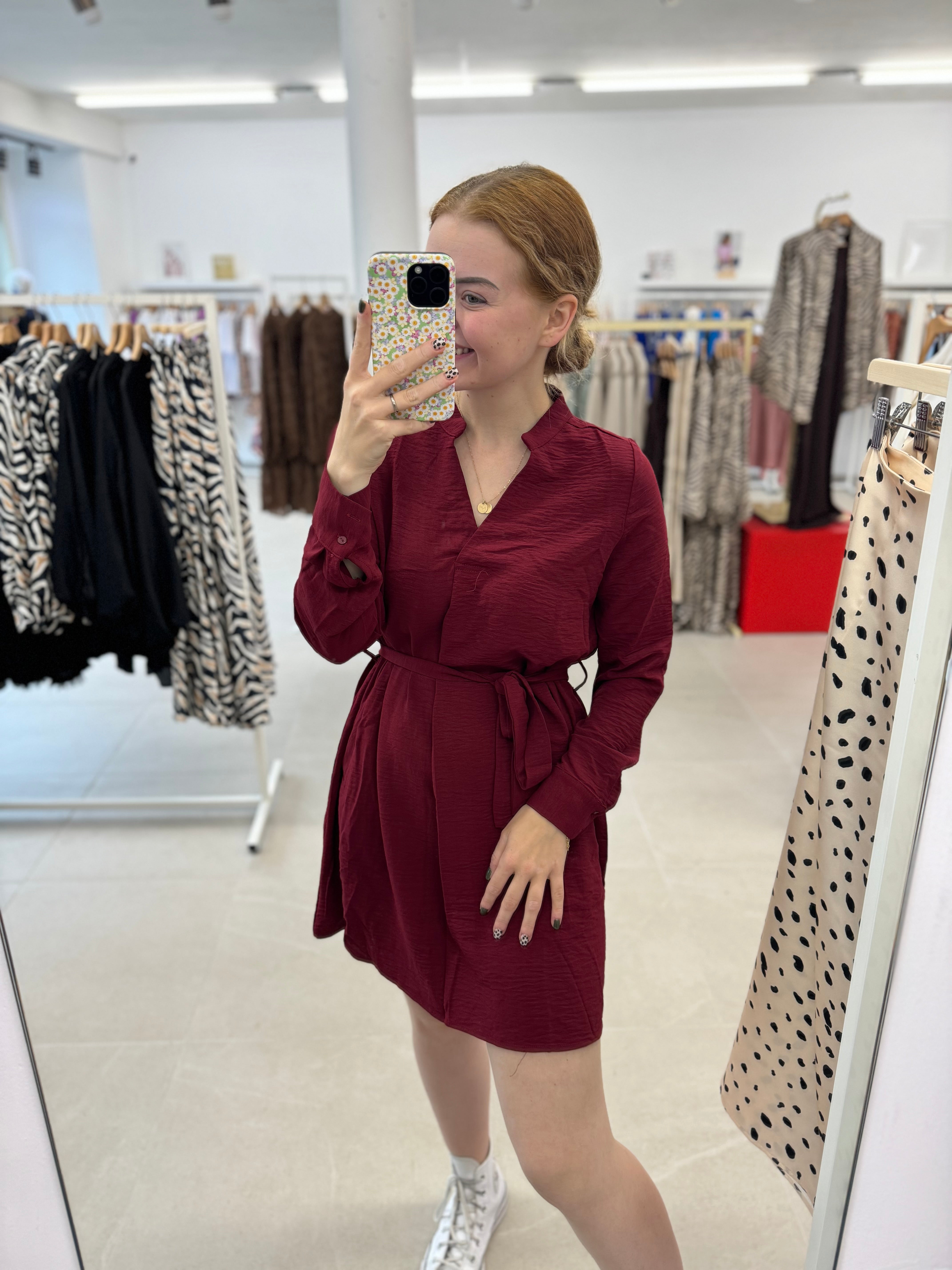 Fall shirtdress - Bordeaux