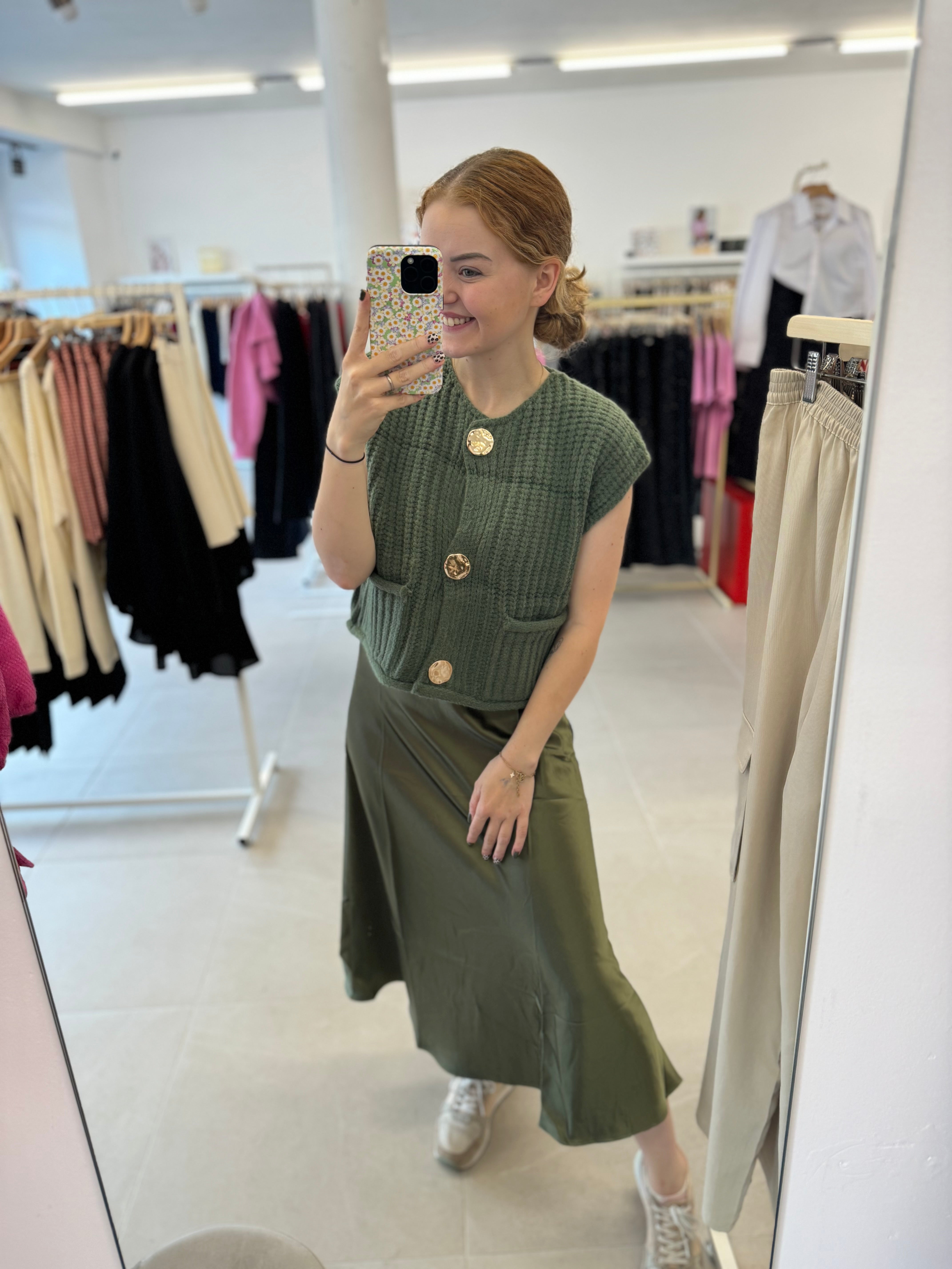 Silk Skirt - Khaki