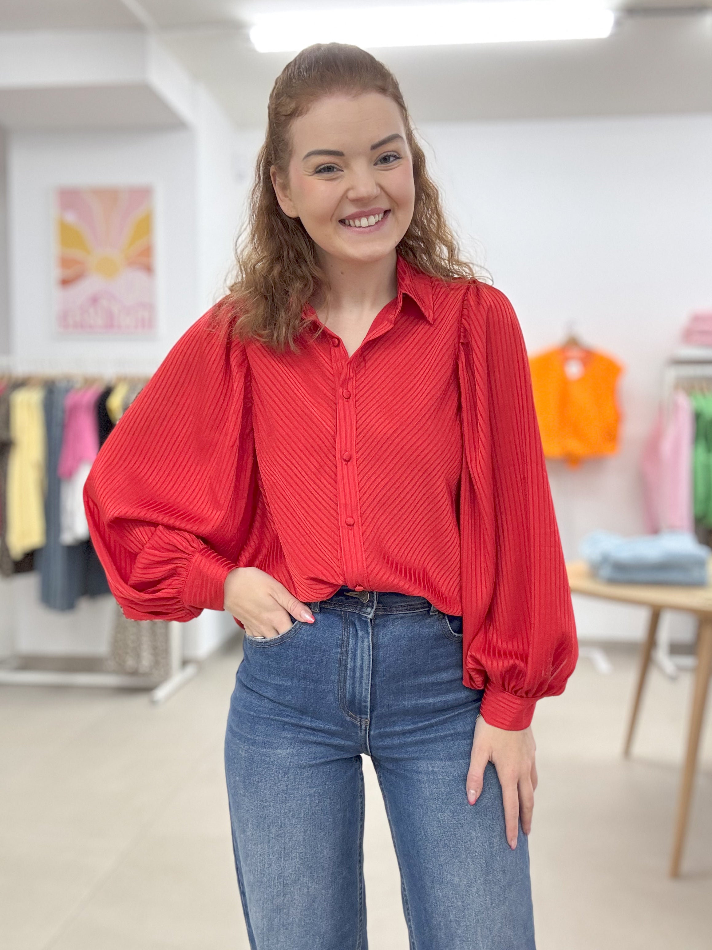 Silk blouse - Red