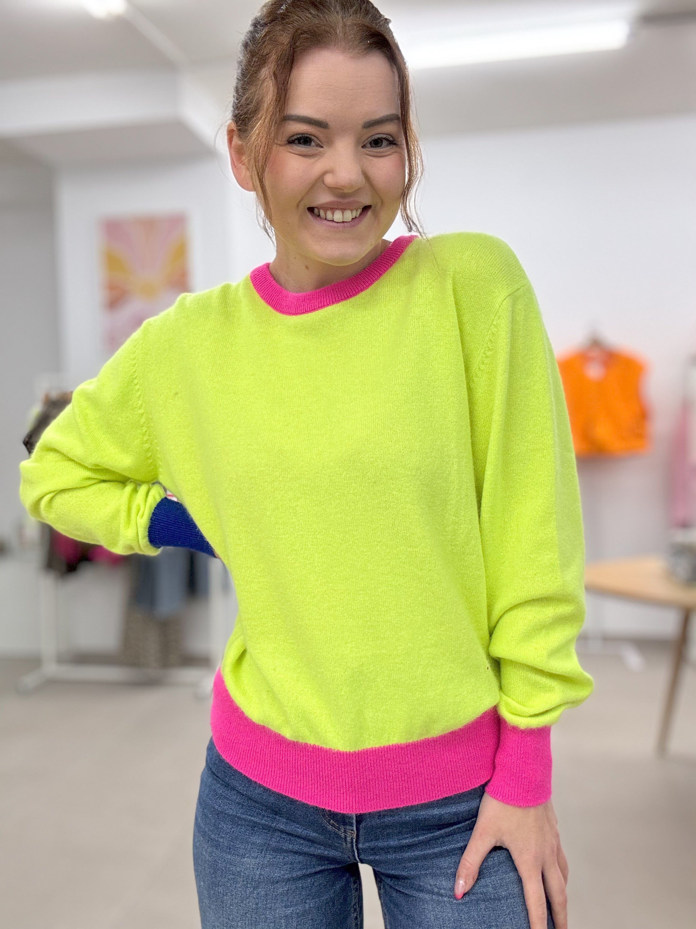 Julia – Knit Top – Color Block 3 Colors