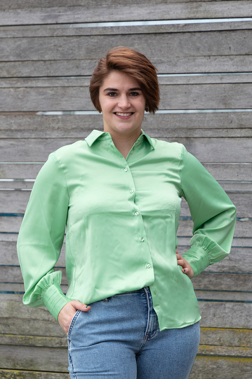 Yaspella LS shirt - Quiet Green