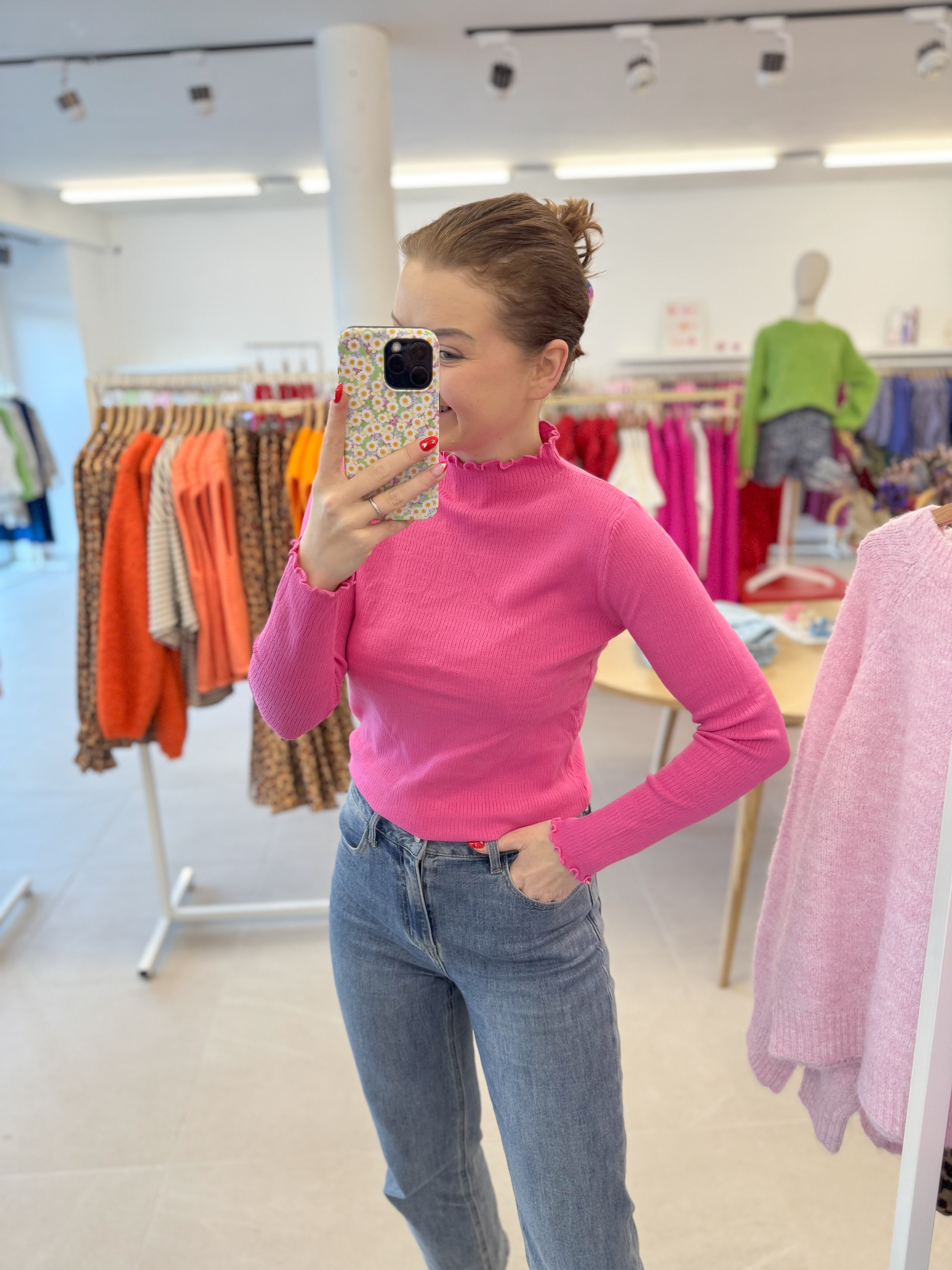 Daisy longsleeve - Fuchsia