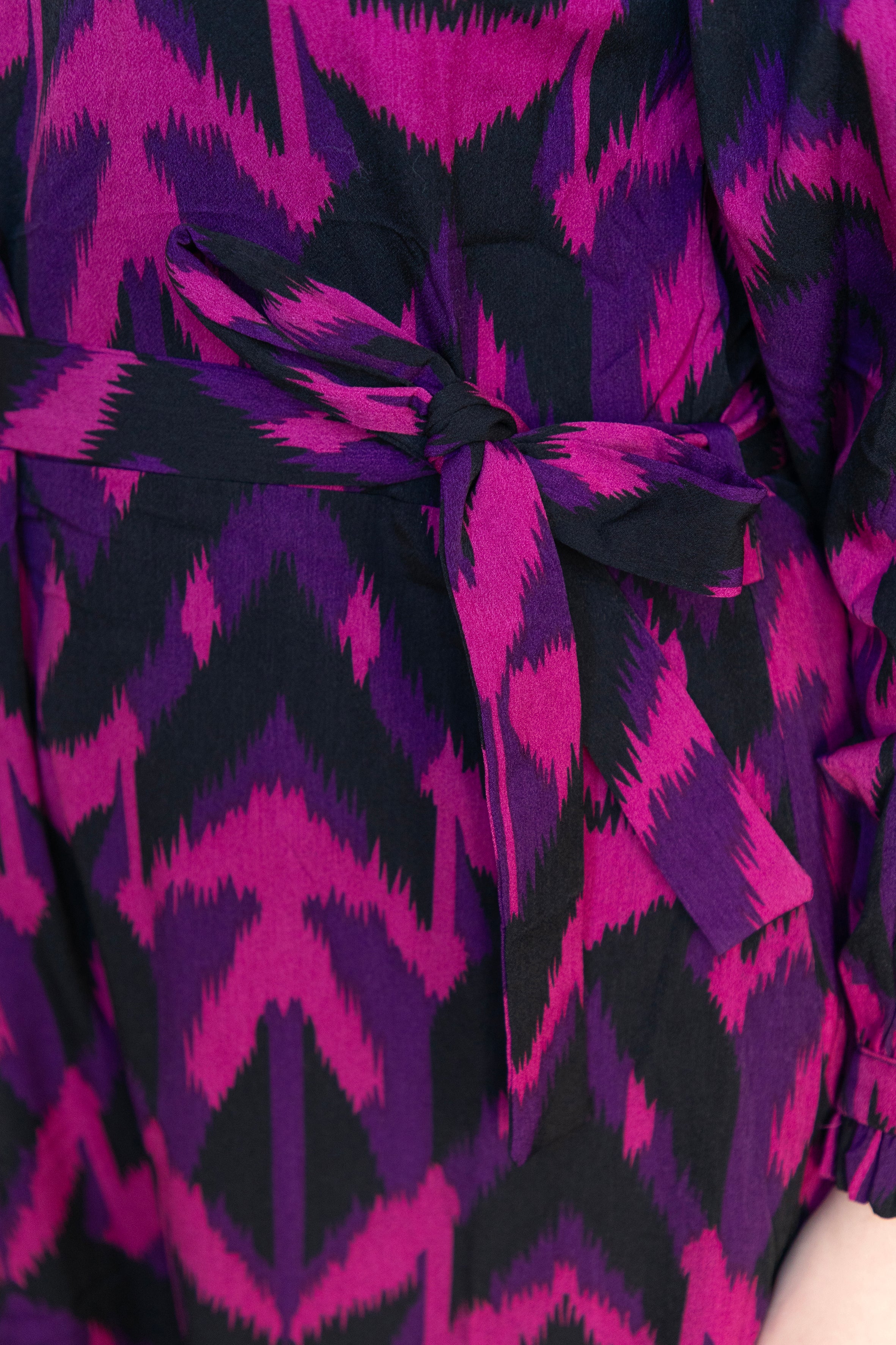 Dress Navy - Purple aztec print