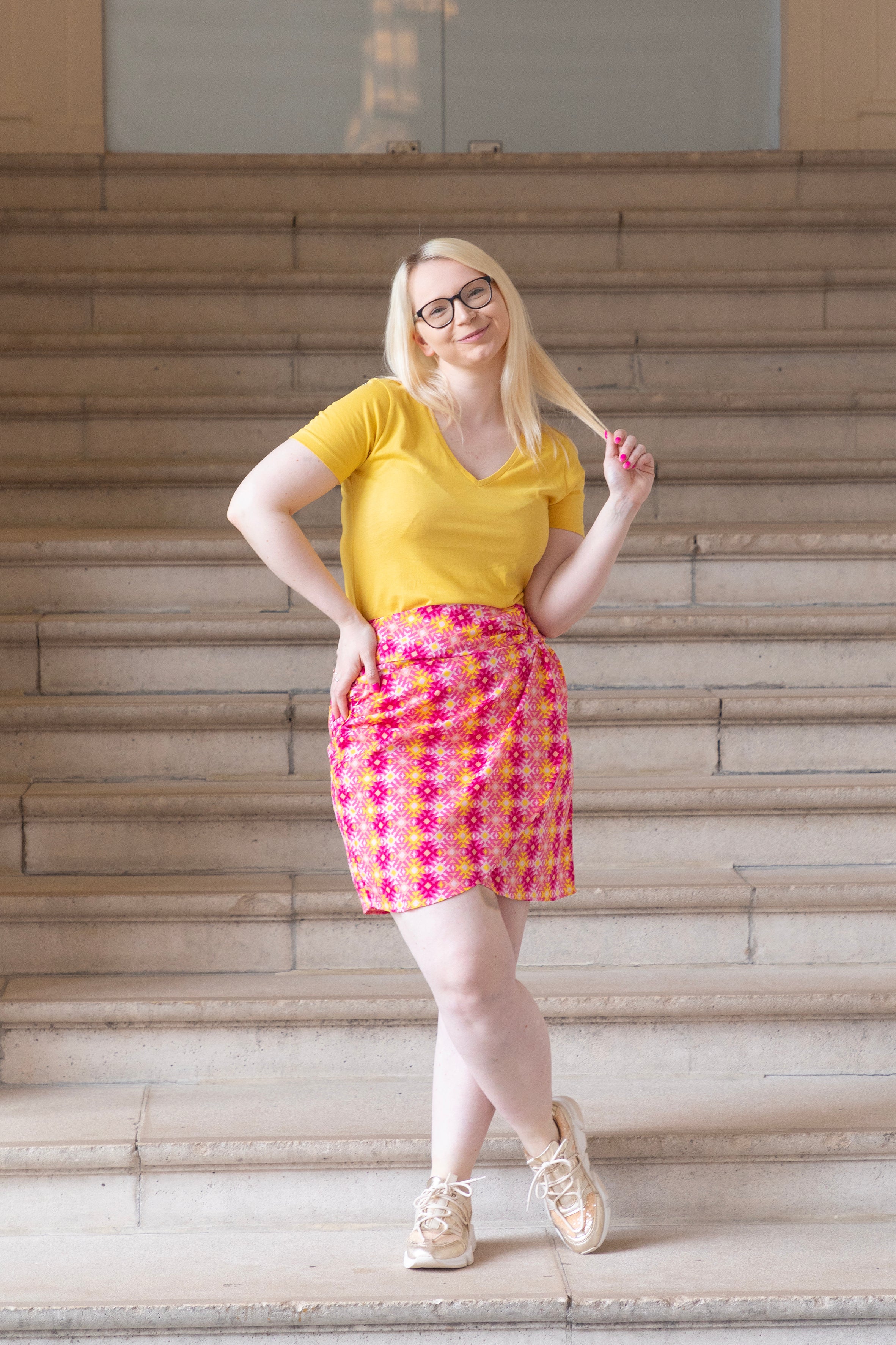 Skirt Bianca - Retro sunny print
