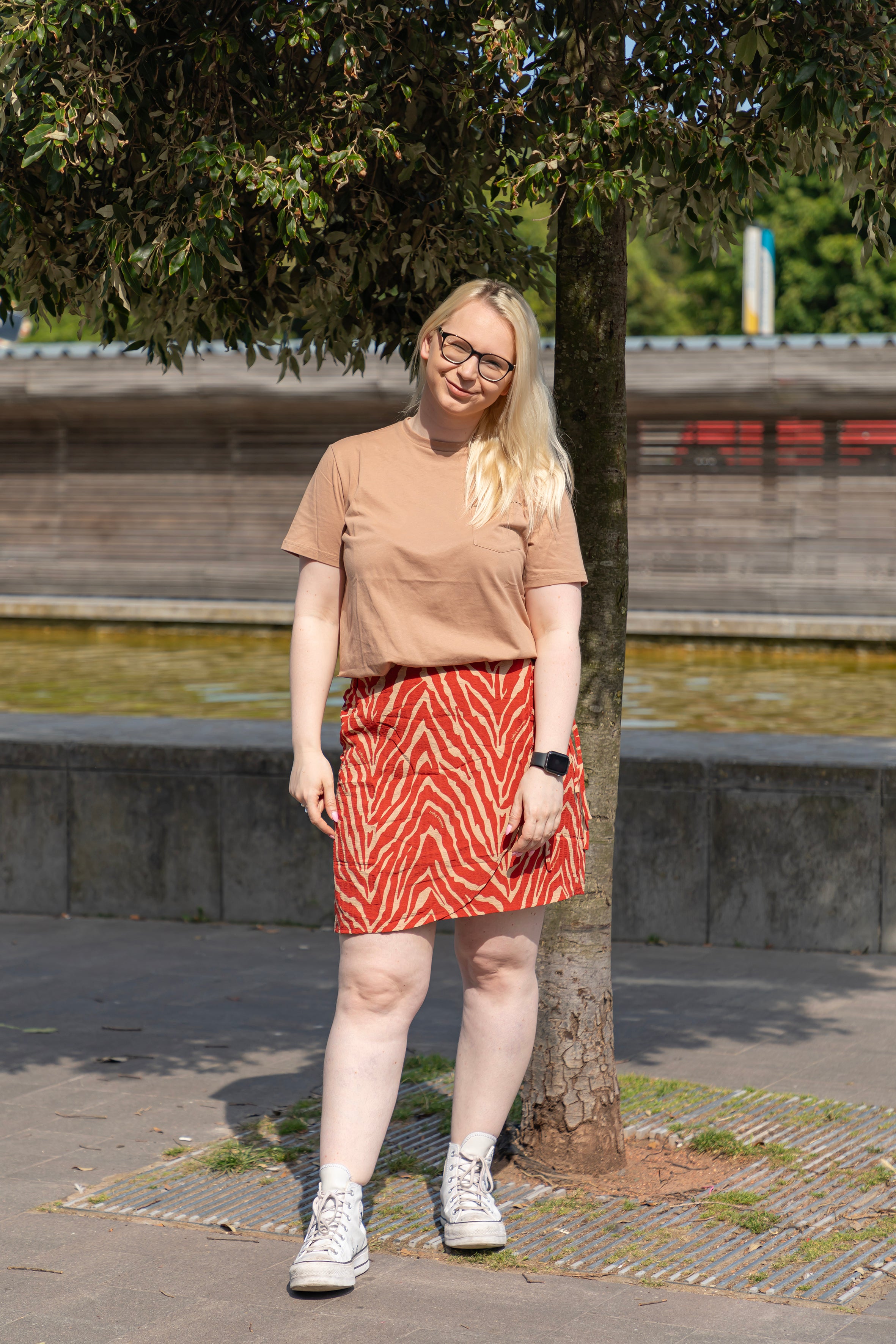 Skirt Selene - Logo zebra print