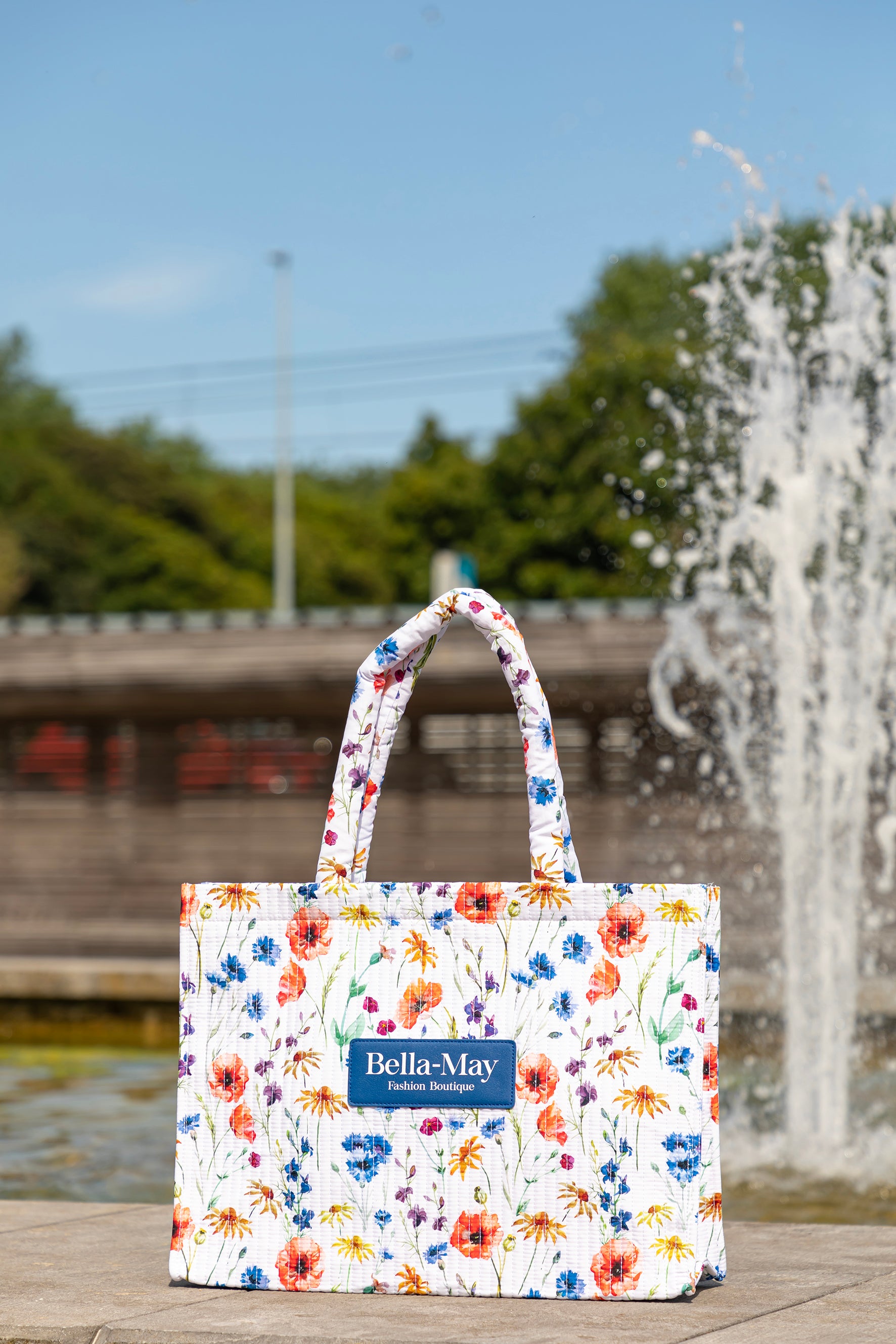 Sac réutilisable BM - Fleurs bleues