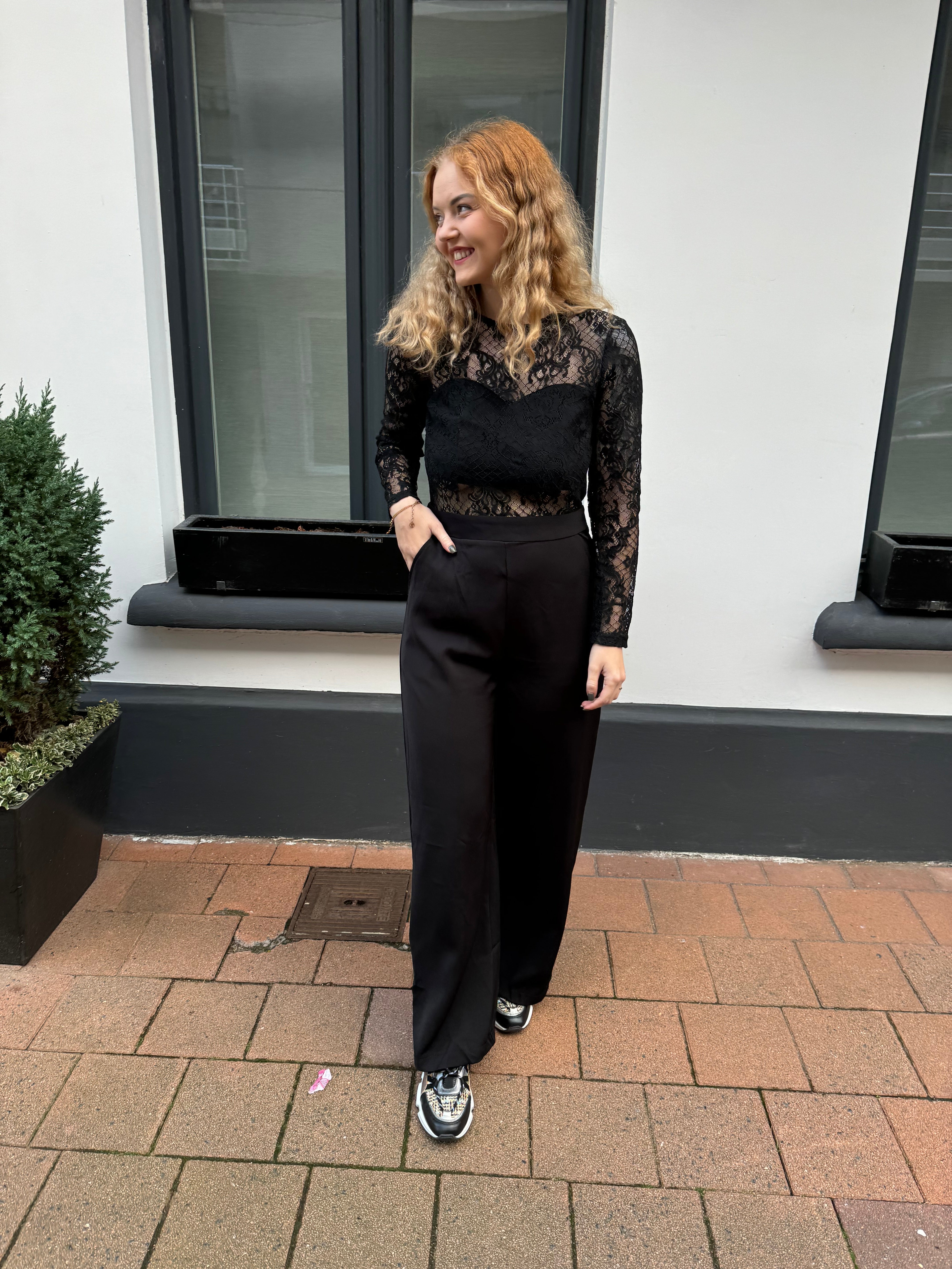 Black lace jumpsuit