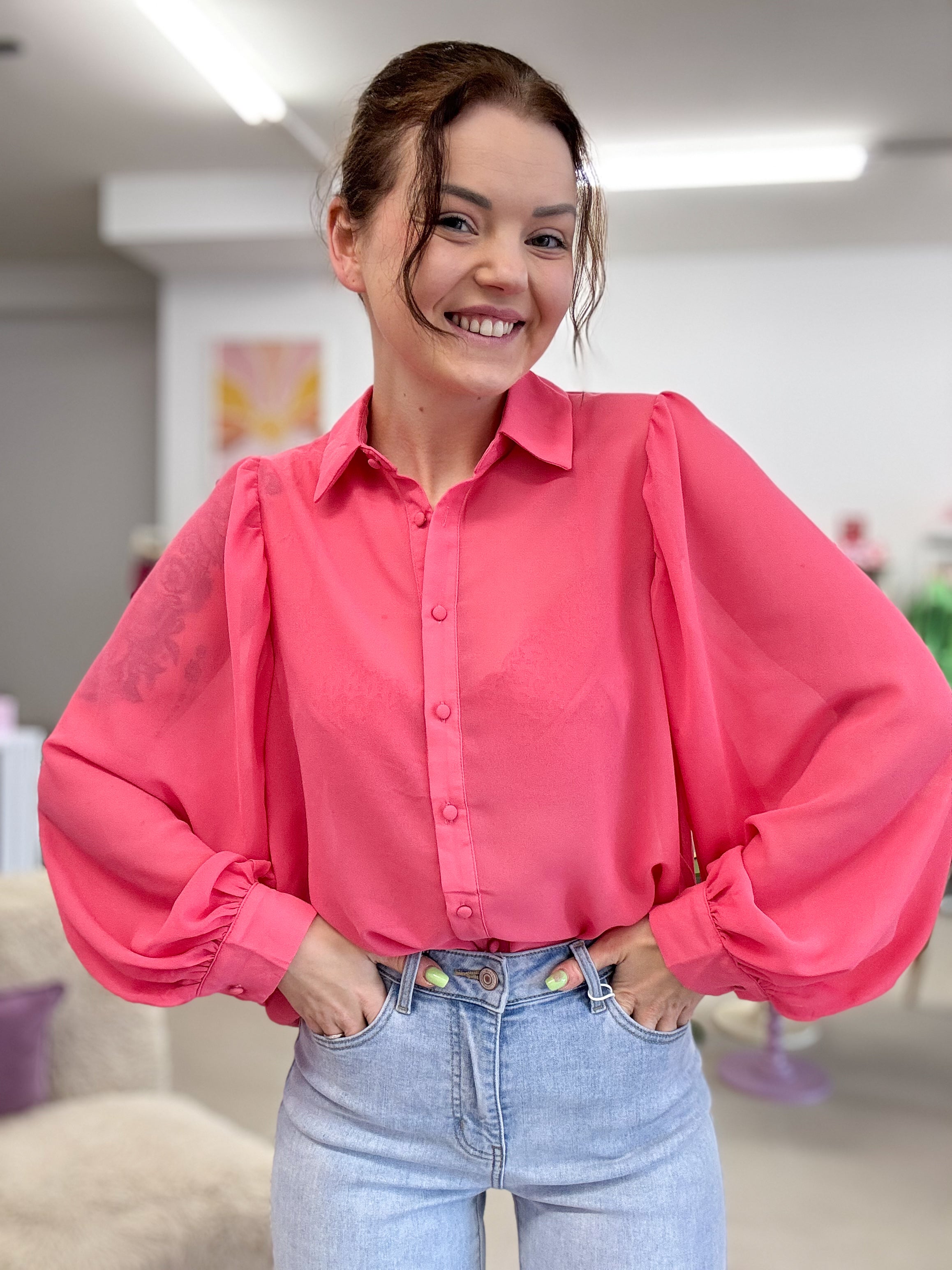 Ana blouse - Fuchsia