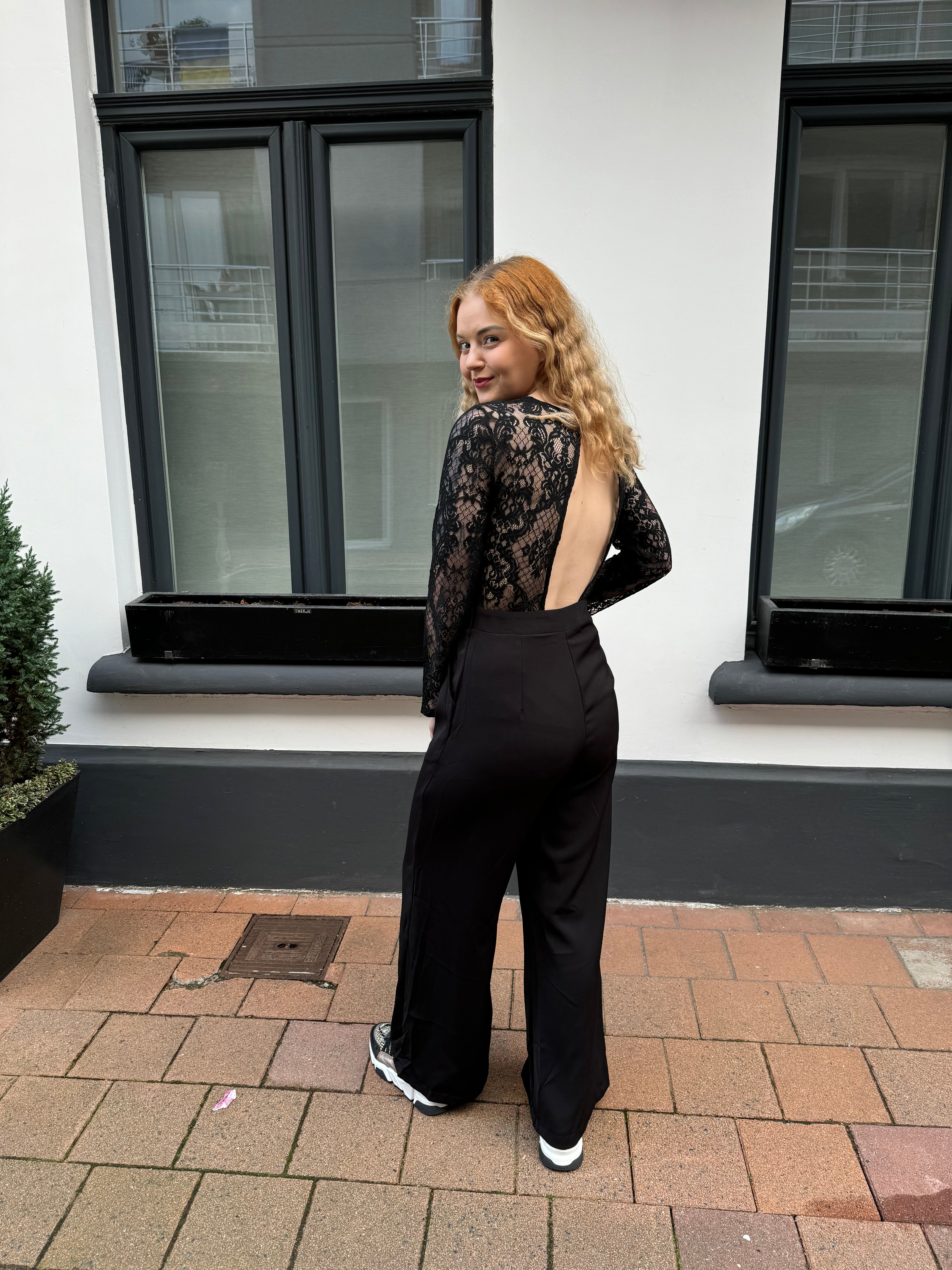 Black lace jumpsuit