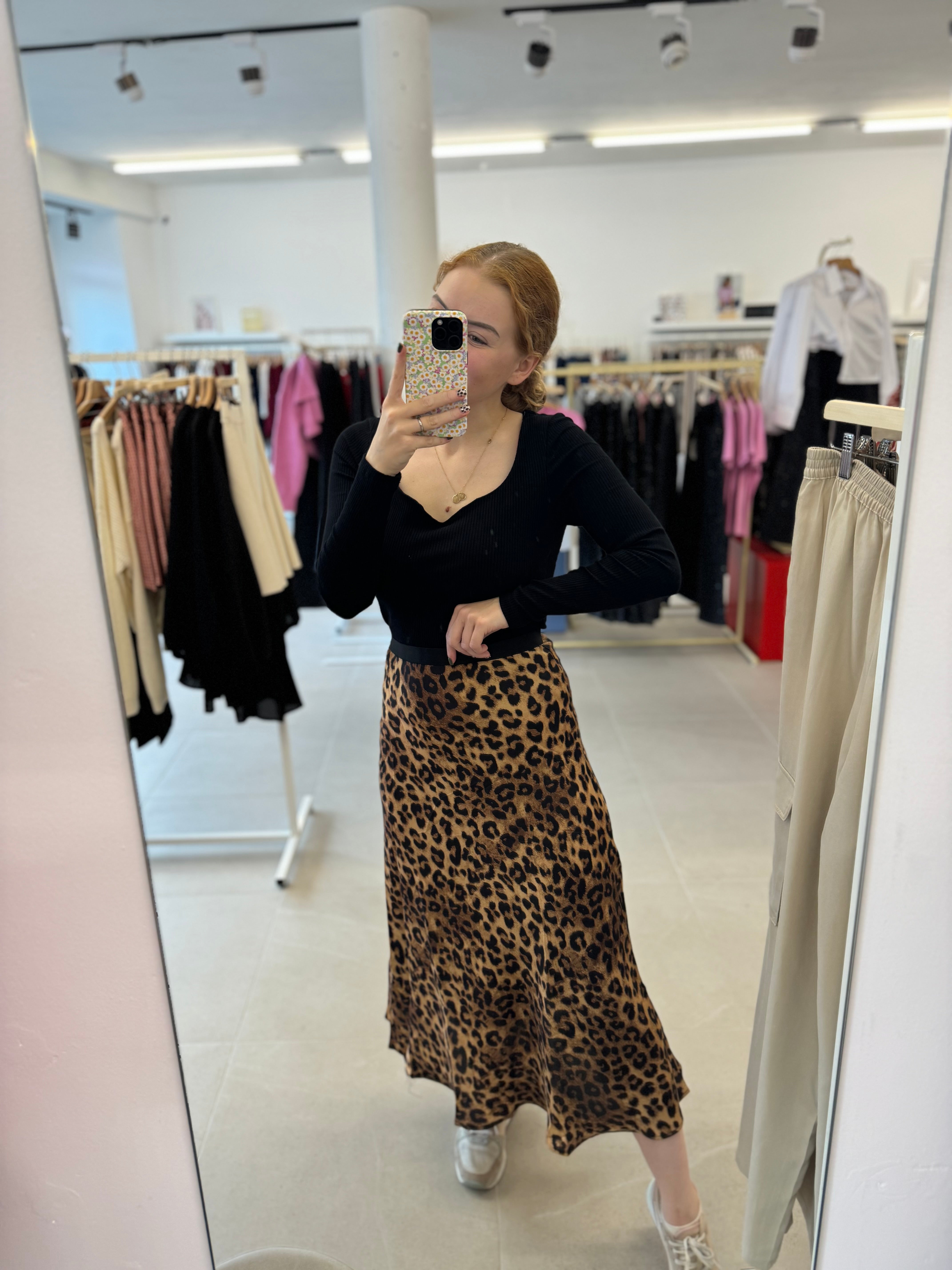 Silk Skirt - Leopard