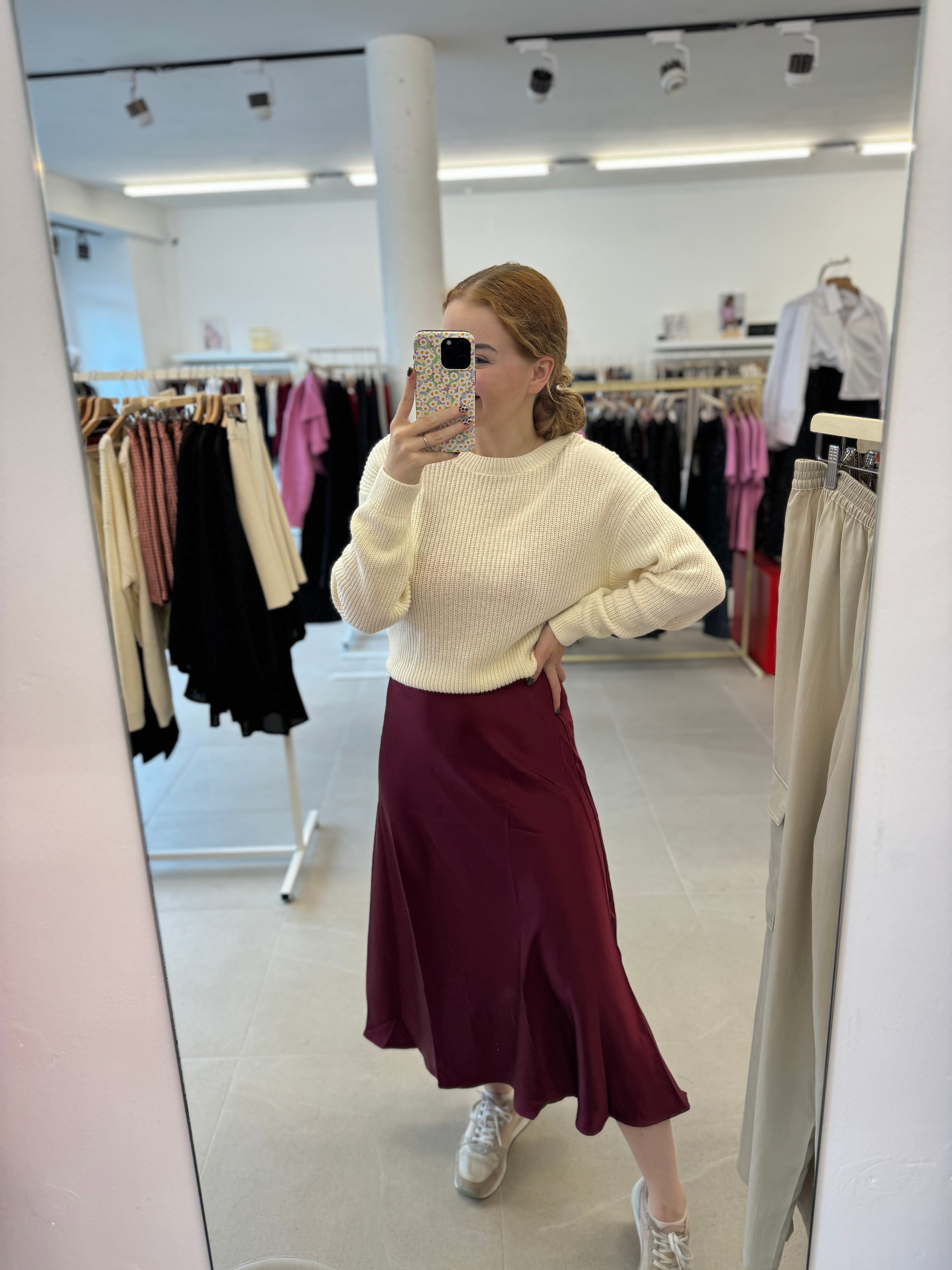 Silk Skirt - Bordeaux