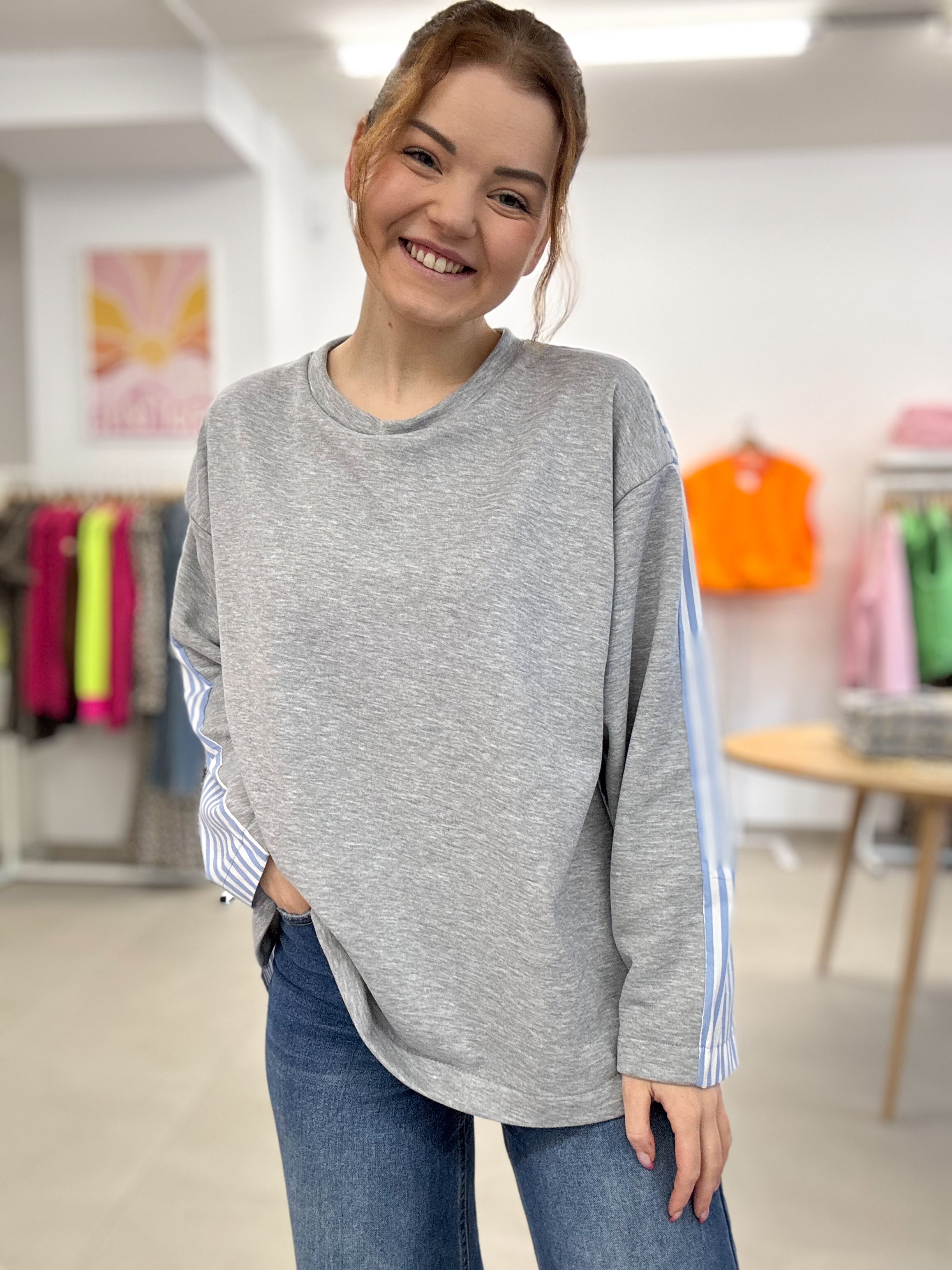 Laurine sweater blouse - Grey