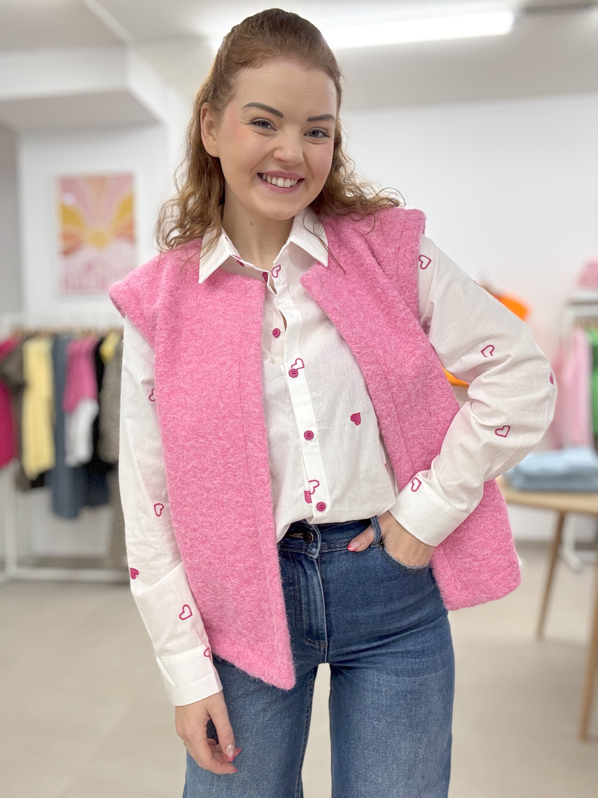 Classic pink gilet