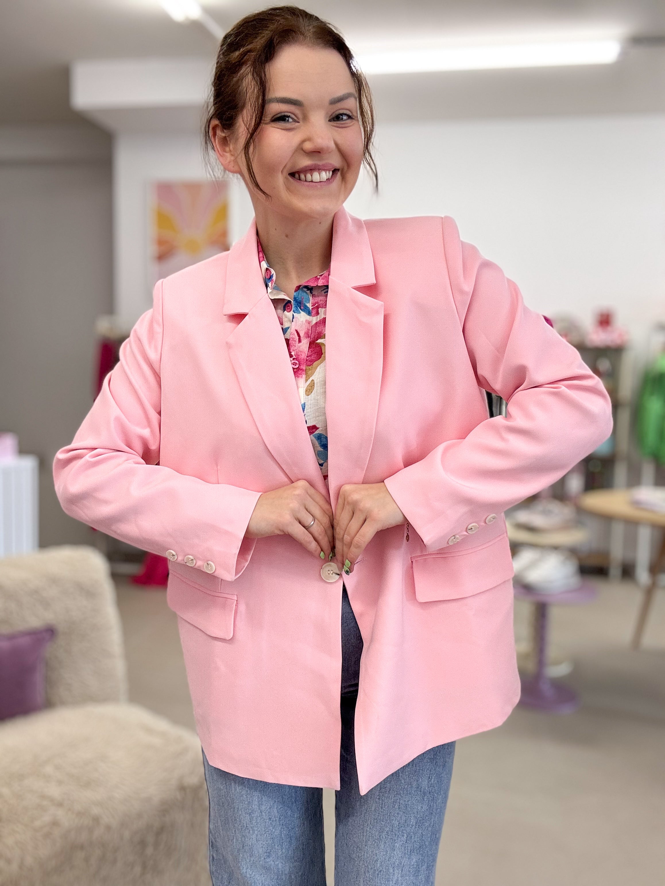 Suit up blazer - Pink