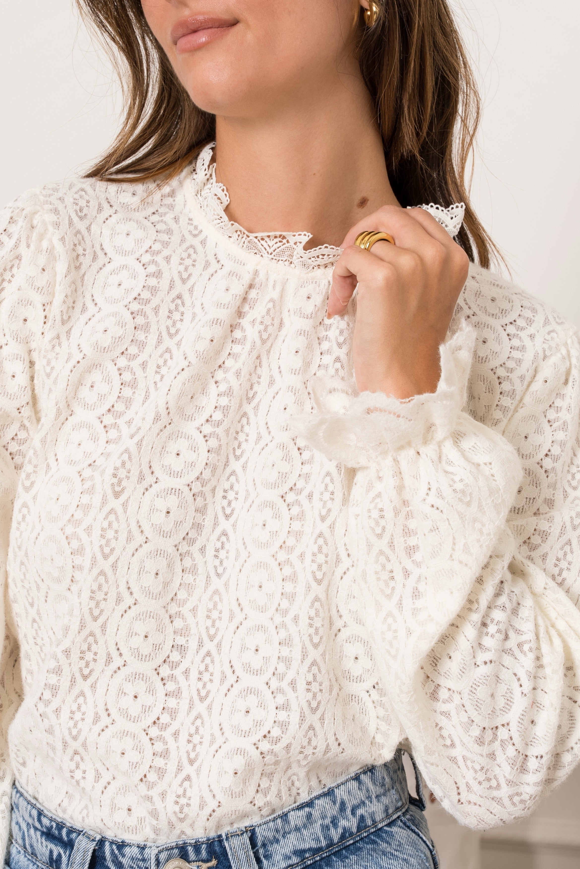 Lace blouse - Ecru